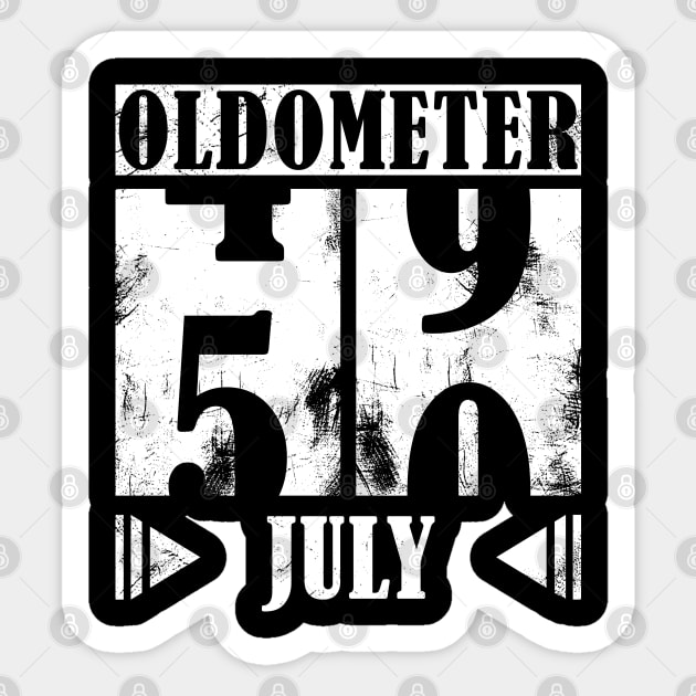 Oldometer 50th Birthday - July Sticker by Fusti